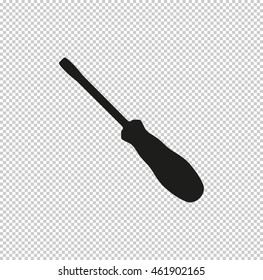 screwdriver  - black vector icon