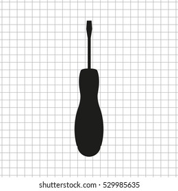 screwdriver  - black vector icon