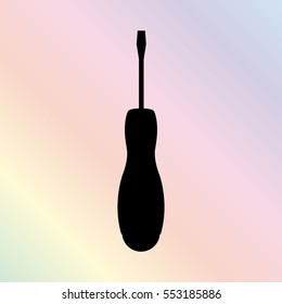 screwdriver  - black vector icon