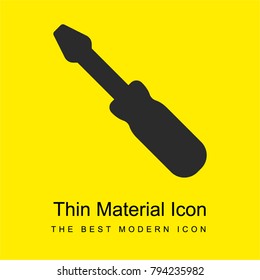 Screwdriver bright yellow material minimal icon or logo design