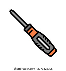 screwdriver carpenter professional tool color icon vector. screwdriver carpenter professional tool sign. isolated symbol illustration