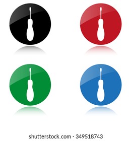 screwdriver - color vector icon