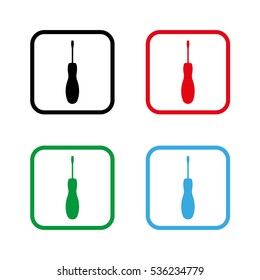 screwdriver  - color vector icon