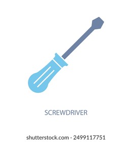 screwdriver concept line icon. Simple element illustration. screwdriver concept outline symbol design.