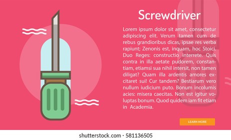 Screwdriver Conceptual Banner