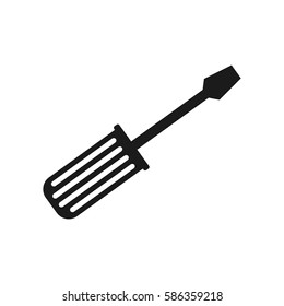 screwdriver construction tool icon vector illustration graphic design