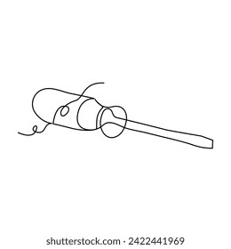 Siebtreiber-Umriss-Vektorgrafik-Zeichnung und Illustration