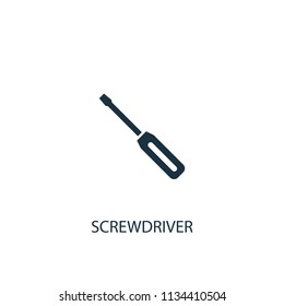 Screwdriver creative icon. Simple element illustration. Screwdriver concept symbol design from Hand tools collection. Can be used for web and mobile.