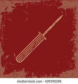 Screwdriver design on red background,vector