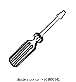 Screwdriver - doodle illustration