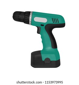 The screwdriver is electric in the vector.