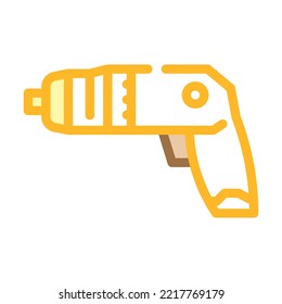 Farbsymbol der Schraubenzieher-Ausrüstung, Vektorgrafik. Schild für Schraubendreher einzelne Symbolillustration