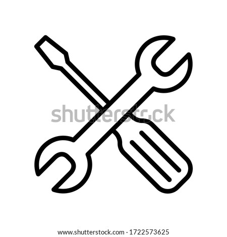 screwdriver - equipment icon vector