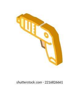 screwdriver equipment isometric icon vector. screwdriver equipment sign. isolated symbol illustration