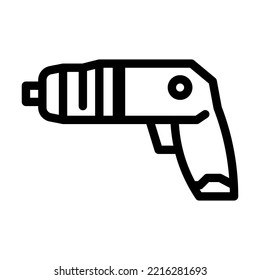 screwdriver equipment line icon vector. screwdriver equipment sign. isolated contour symbol black illustration