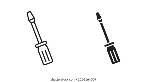 Screwdriver Filled flat icons set for apps and web ui designs.