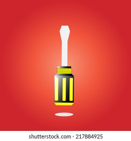 Screwdriver fix tool icon vector