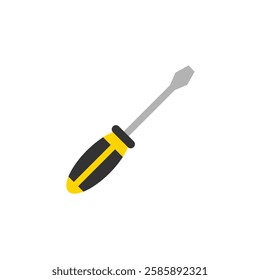 screwdriver flat design vector illustration isolated on white background. construction icon flat graphic design
