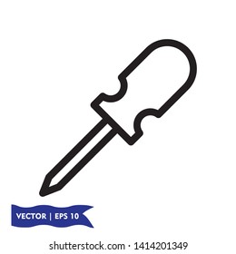 screwdriver flat icon illustration symbol sign, vector, eps 10