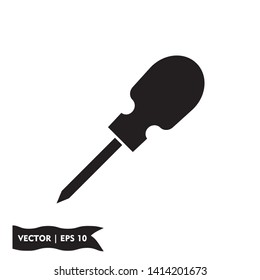 screwdriver flat icon illustration symbol sign, vector, eps 10