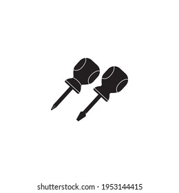 Screwdriver flat icon. Simple style repair tool symbol.