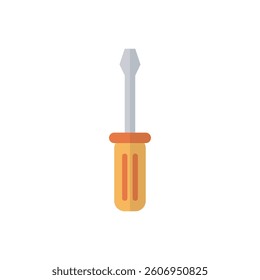 Screwdriver flat icon vector design illustration. Construction, service and repair flat icon vector design. 