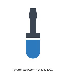 screwdriver glyph colour vector icon