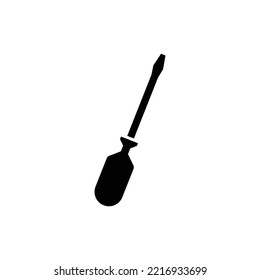 Screwdriver glyph icon illustration. icon illustration related repair, maintenance. Simple vector design editable