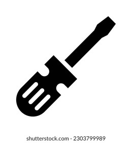 screwdriver glyph icon illustration vector graphic