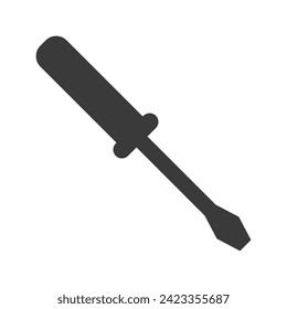 Screwdriver glyph icon isolated on white background.Vector illustration