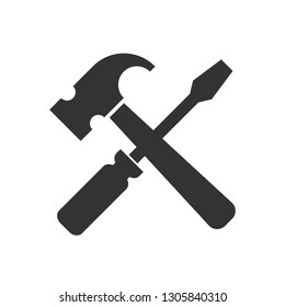 Screwdriver And Hammer Vector