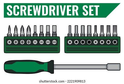 Screwdriver Heads Set 16 Piece