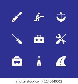 screwdriver icon. 9 screwdriver vectors with drill, toolbox, work tools and repair tool icons for web and mobile app