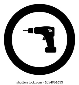 Screwdriver icon black color in circle