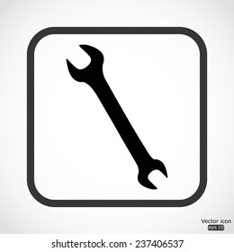 screwdriver icon - black vector illustration