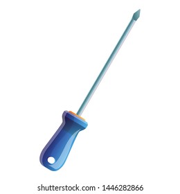 Screwdriver icon. Cartoon of screwdriver vector icon for web design isolated on white background
