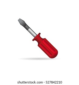 Screwdriver icon in color. Industrial object tool