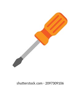 Screwdriver icon. Colored silhouette. Side view. Vector simple flat graphic illustration. The isolated object on a white background. Isolate.