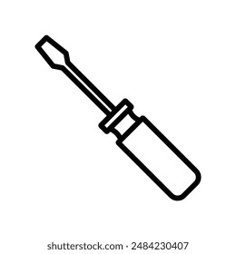 Screwdriver icon design in filled and outlined style