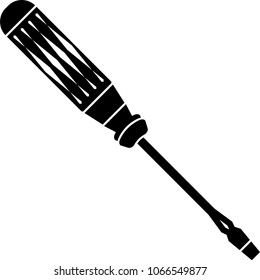 Screwdriver Icon Design, A Tool For Turning (Driving Or Removing) Screws Vector Art Illustration