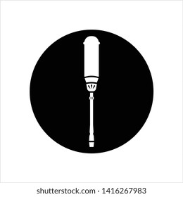 Screwdriver Icon Design, A Tool For Turning (Driving Or Removing) Screws Vector Art Illustration