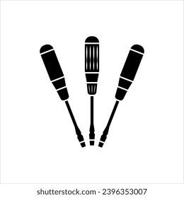 Diseño De Icono De Destornillador, Herramienta Para Girar (Conducir O Eliminar) Pantallas Ilustración De Arte Vector