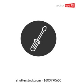 Screwdriver Icon Design Vector Illustration