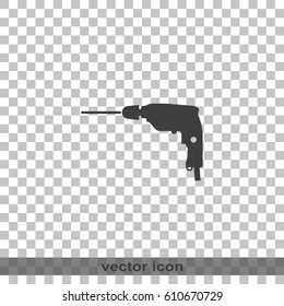 Screwdriver icon. Drill illustration.