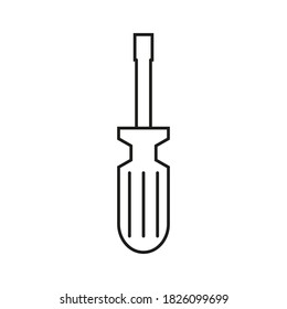 screwdriver icon Element of building icon for mobile concept and web apps. Thin line hammer icon can be used for web and mobile. Premium icon on white background