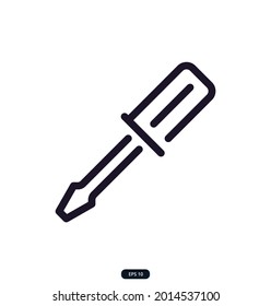 icono del destornillador.  Iconos vectores relacionados con la ingeniería. Contiene iconos como Destornillador, Fabricación, Ingeniero, Producción, Configuración y más. Ilustración vectorial