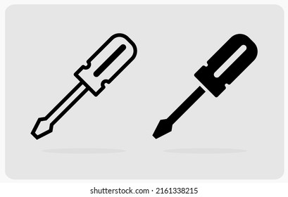 Screwdriver icon. Equipment of screwdriver in vector illustration.