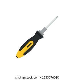 Screwdriver icon. Flat illustration of screwdriver vector icon for web design