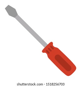 Screwdriver icon in flat style isolated on white background. Fix symbol for your web site design, logo, app, UI etc