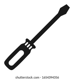 Screwdriver icon in flat style isolated on white background. Fix symbol for your web site design, logo, app, UI etc